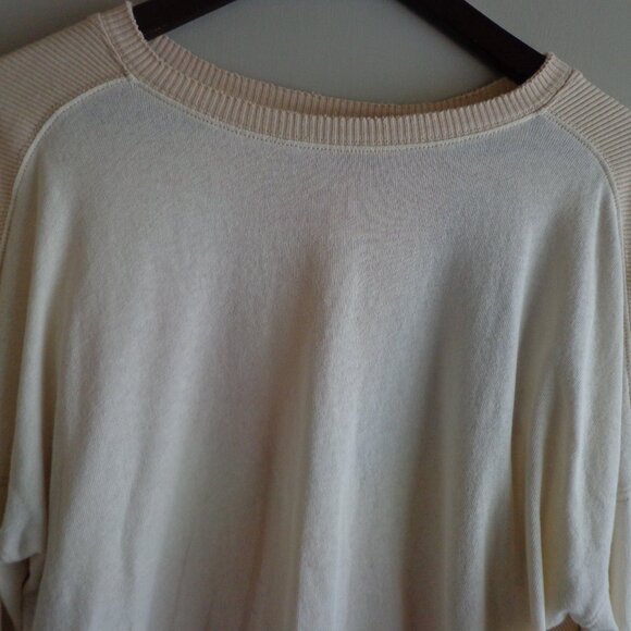 NWOT fp movement Boxy Cropped Top XS Raglan Long Sleeves Geo Design Natural Mult - Picture 9 of 13